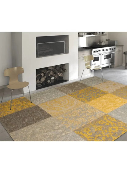 Vloerkleed Louis De Poortere Vintage Patchwork Yellow 8084 230x330 – Outlet