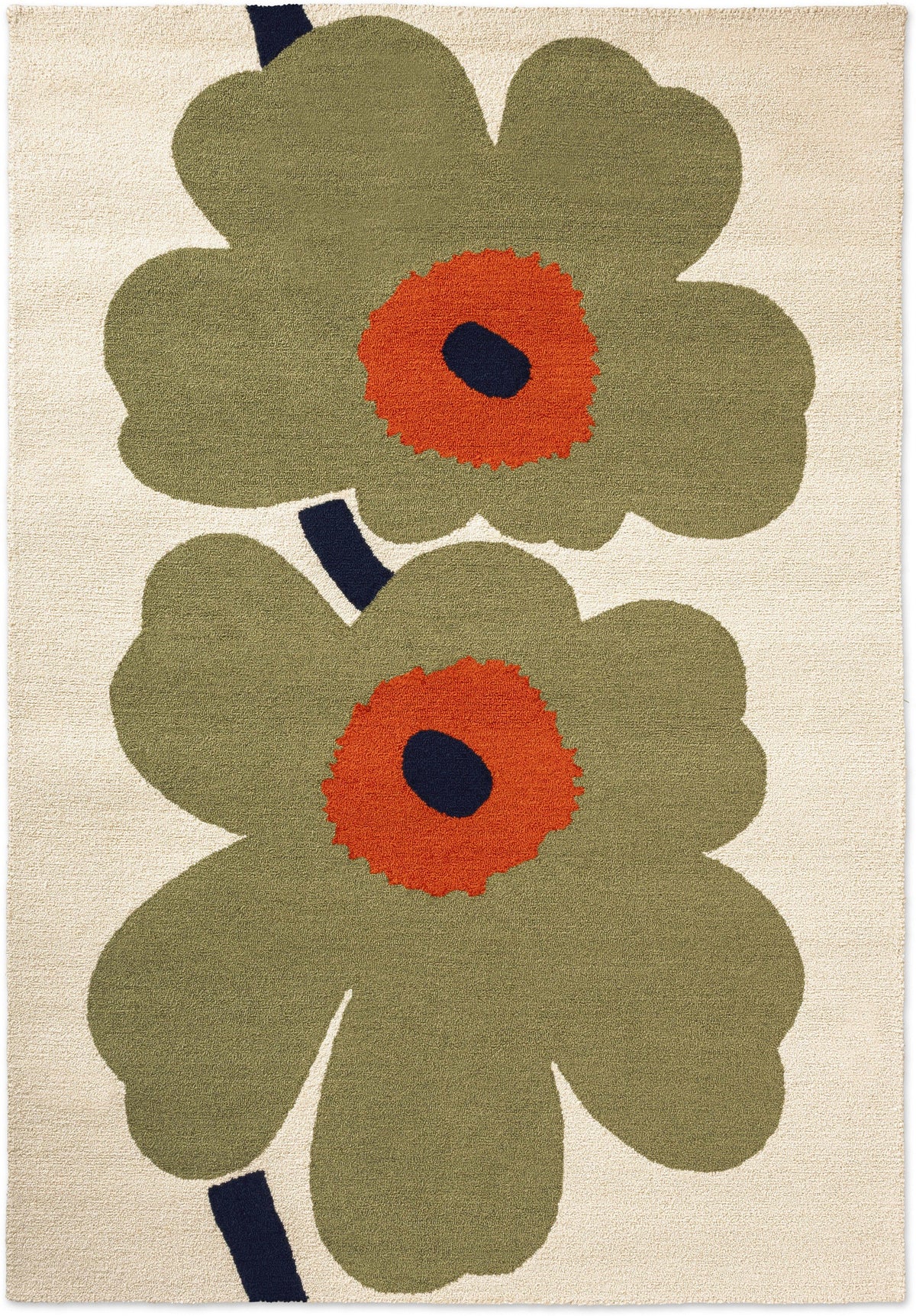Buitenkleed Marimekko Unikko Anniversary Dusty Green 433017 – bovenaanzicht