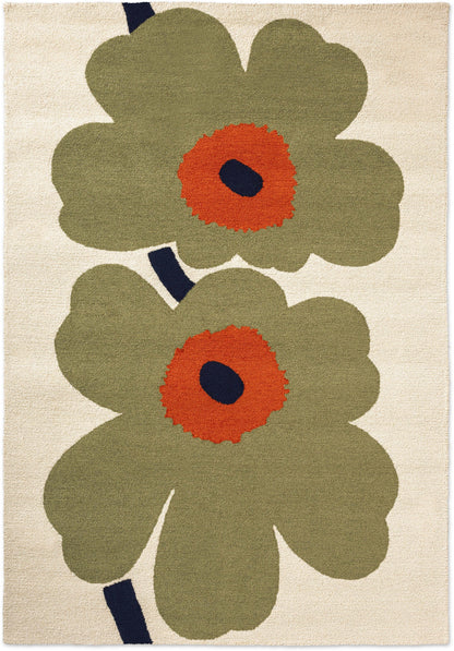 Buitenkleed Marimekko Unikko Anniversary Dusty Green 433017 – bovenaanzicht