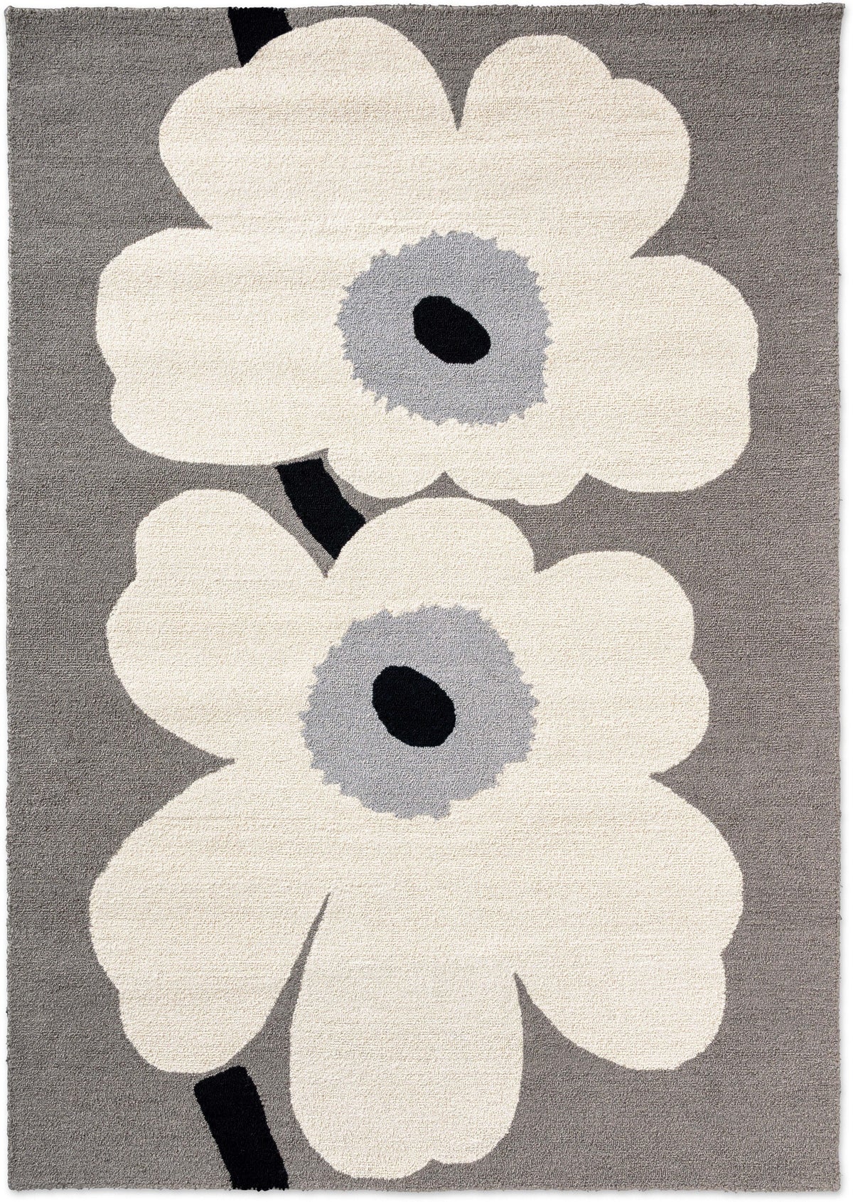 Buitenkleed Marimekko Unikko Anniversary Grey 433004 – bovenaanzicht