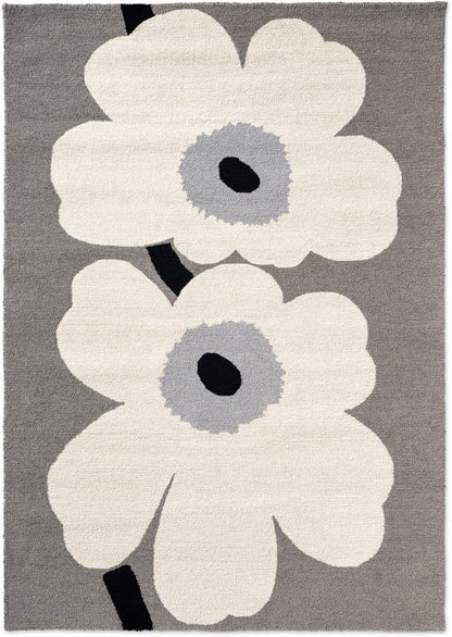 Buitenkleed Marimekko Unikko Anniversary Grey 433004 – bovenaanzicht