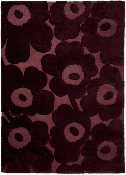 Vloerkleed Marimekko Unikko Burgundy 132200 – bovenaanzicht