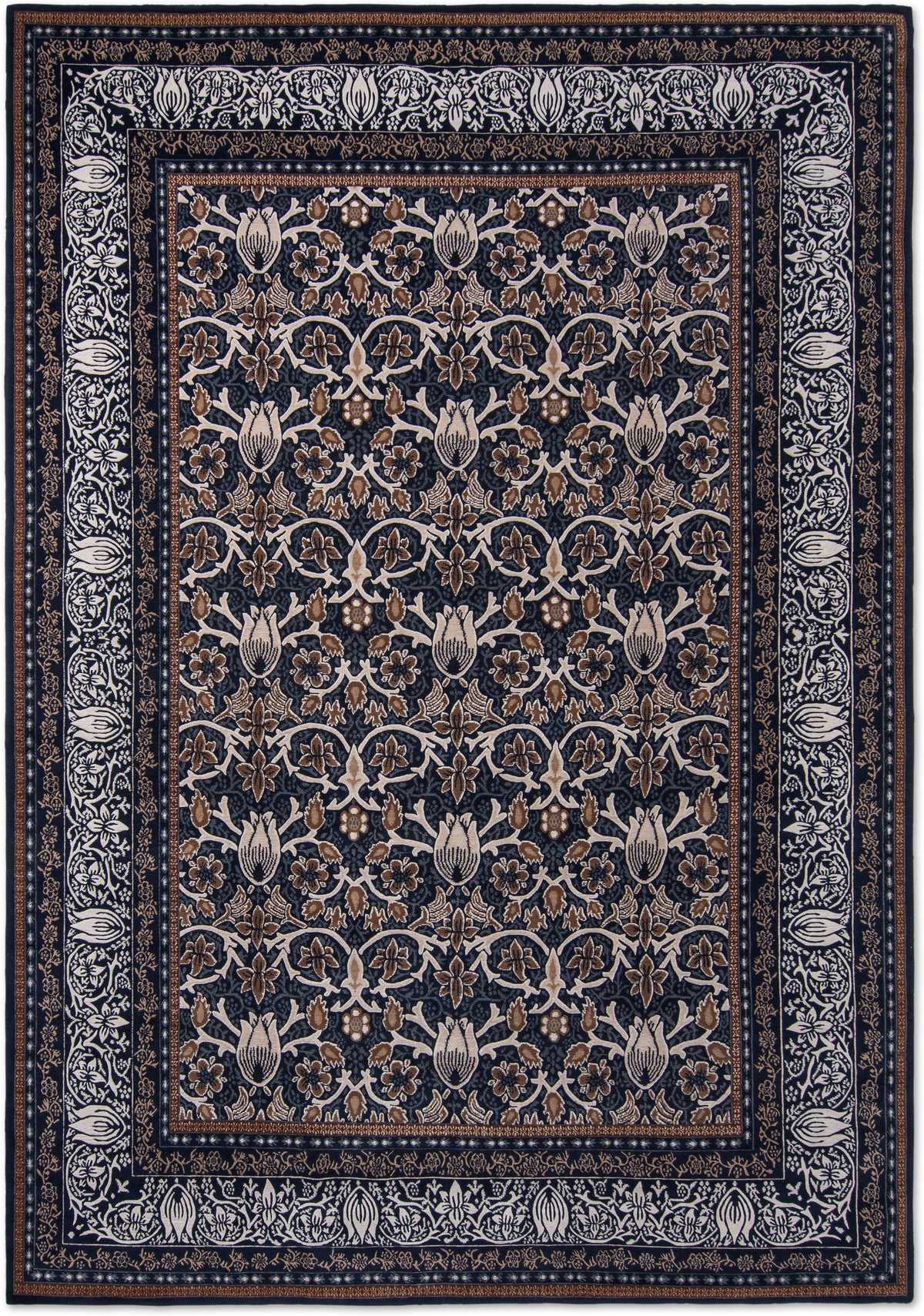 Vloerkleed Morris & Co Borage Blue 131008 – bovenaanzicht