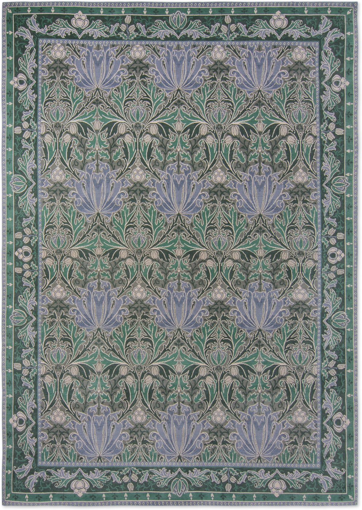 Vloerkleed Morris & Co Helena Mineral 131107 – bovenaanzicht