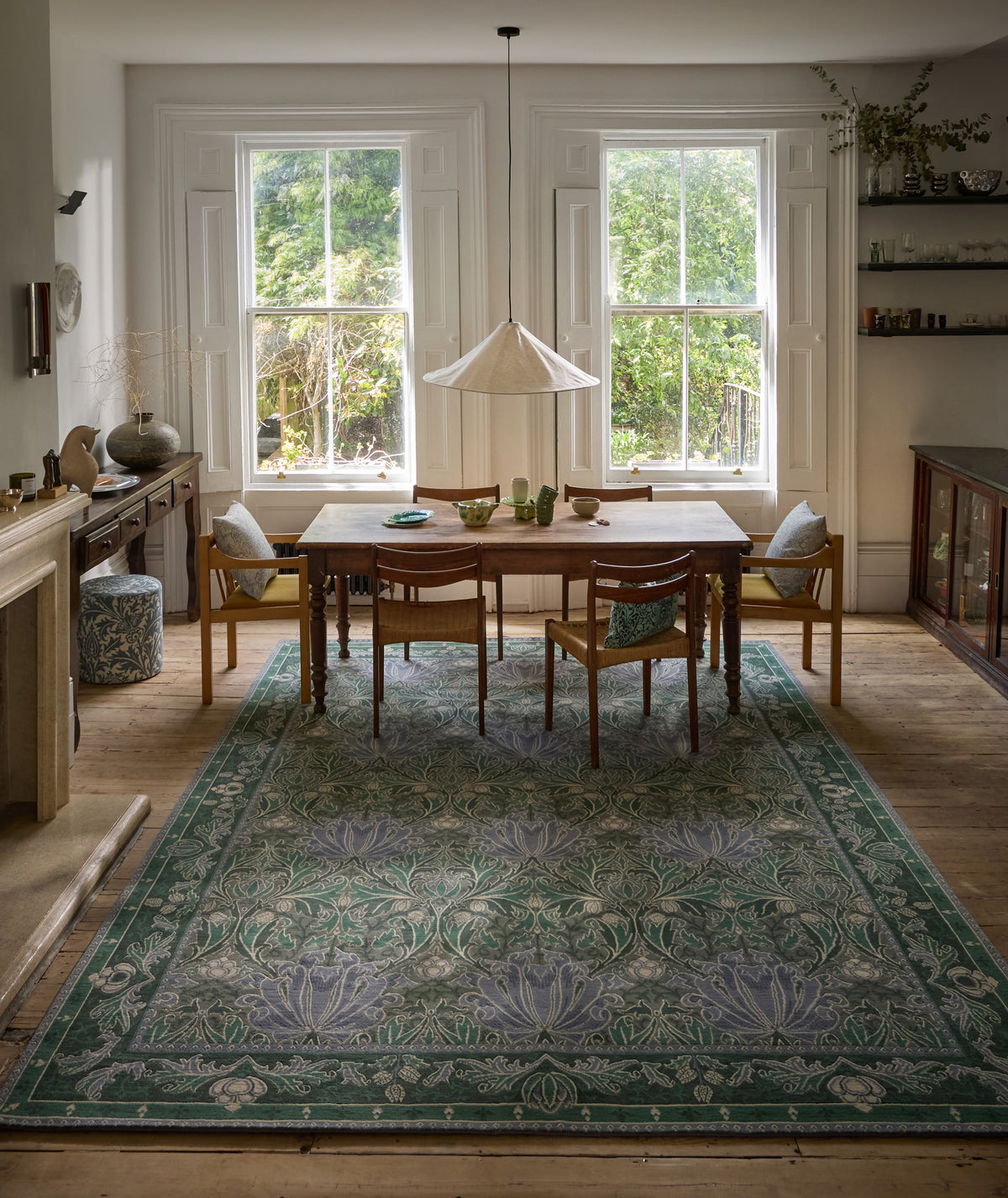 Vloerkleed Morris & Co Helena Mineral 131107 – sfeerfoto