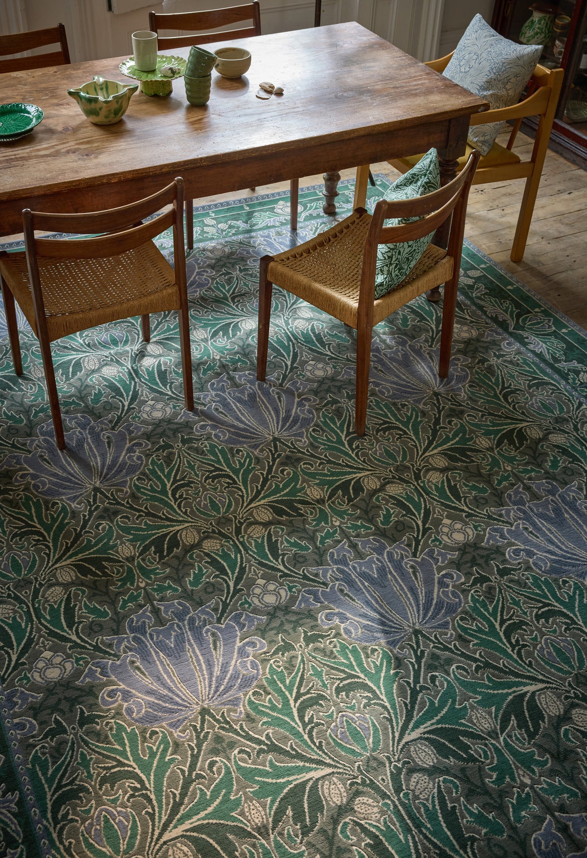 Vloerkleed Morris & Co Helena Mineral 131107 – sfeerfoto