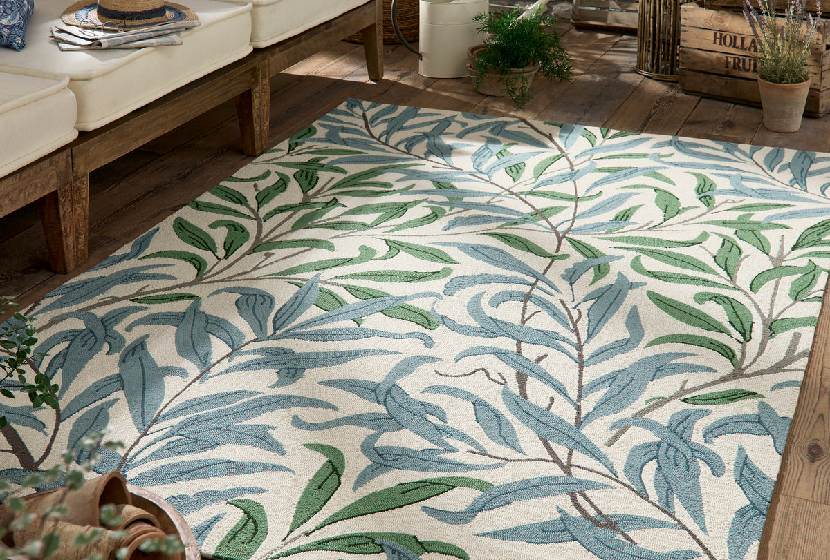 Buitenkleed Morris & Co Willow Boughs Leafy Arbour 428607 – sfeerfoto
