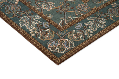 Vloerkleed Morris & Co Theodosia Bottle Green 131207 – detailfoto