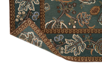 Vloerkleed Morris & Co Theodosia Bottle Green 131207 – detailfoto