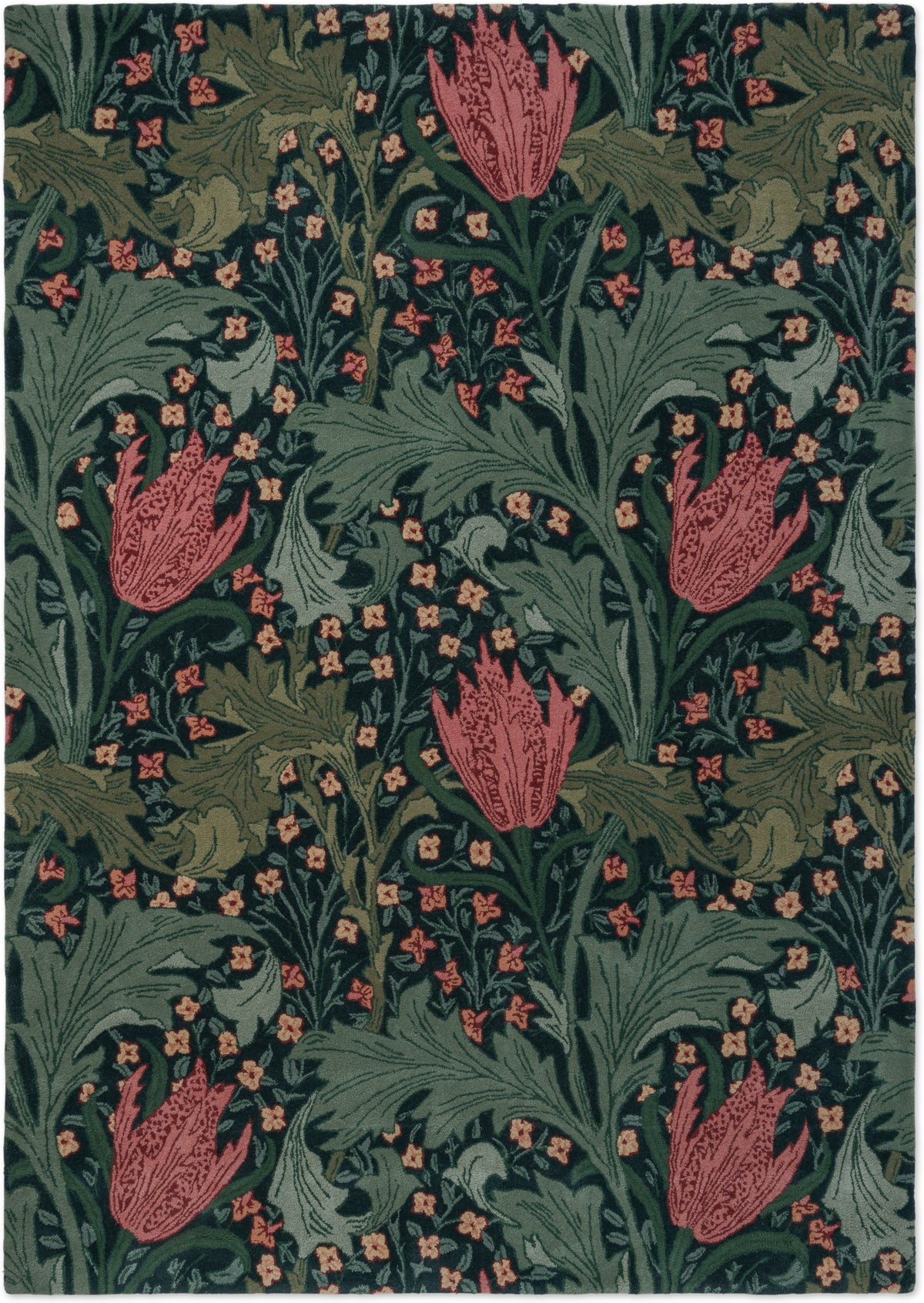 Vloerkleed Morris & Co Lent Lily Indigo Madder 130908 – bovenaanzicht