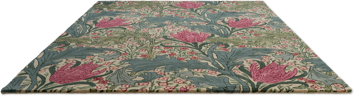 Vloerkleed Morris & Co Lent Lily Plum Bayleaf 130901 – detailfoto