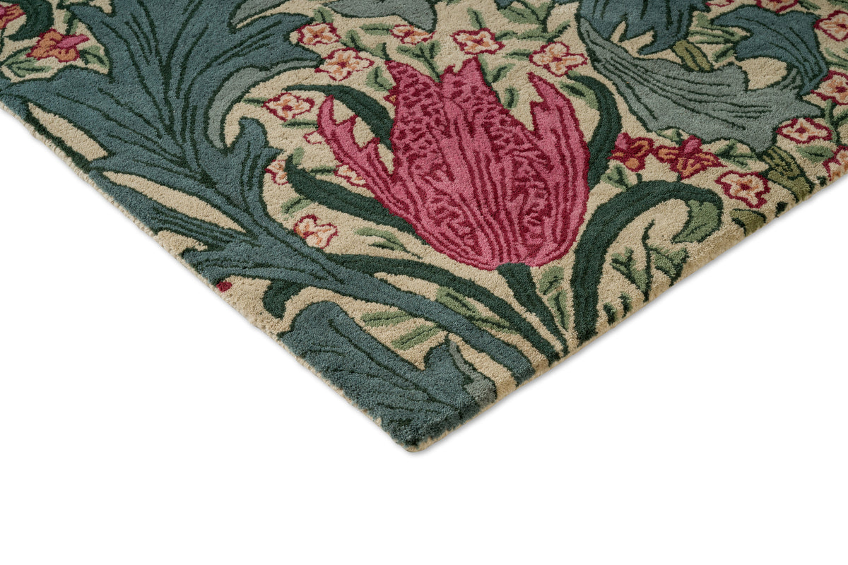 Vloerkleed Morris & Co Lent Lily Plum Bayleaf 130901 – detailfoto