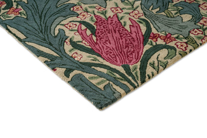 Vloerkleed Morris & Co Lent Lily Plum Bayleaf 130901 – detailfoto