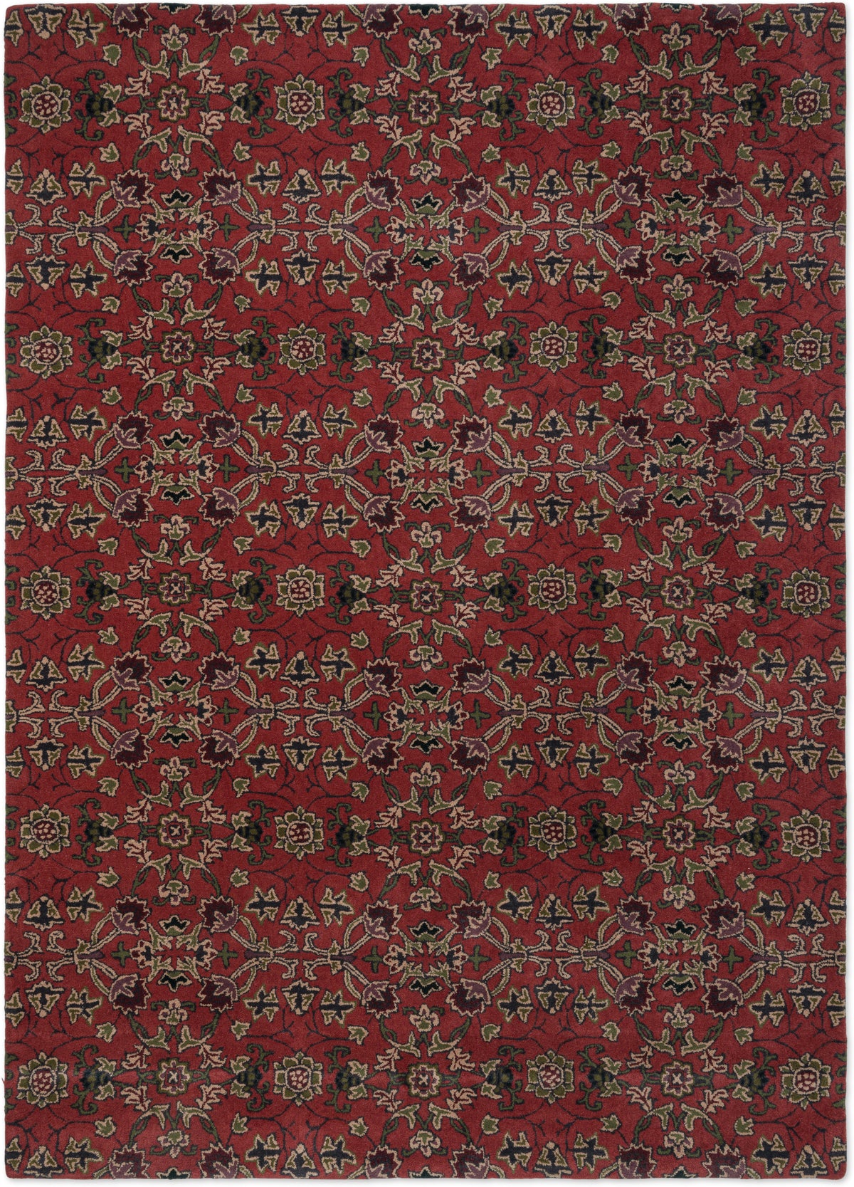 Vloerkleed Morris & Co Persian Scroll Plum 130603 – bovenaanzicht