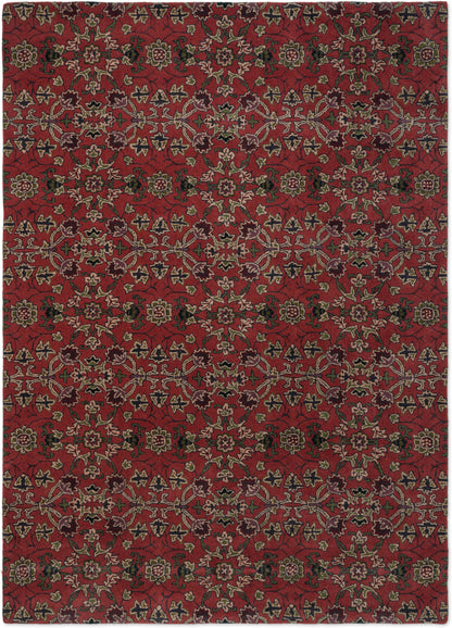 Vloerkleed Morris & Co Persian Scroll Plum 130603 – bovenaanzicht