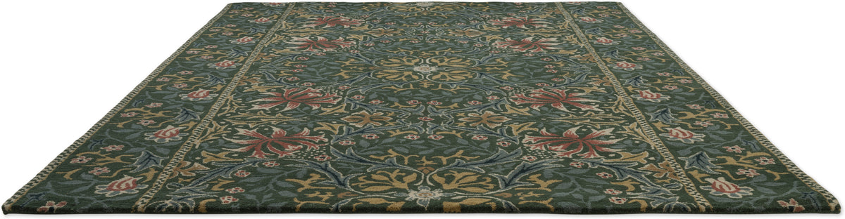 Vloerkleed Morris & Co Walthamstow Forest/Teal 130707 – detailfoto