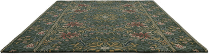 Vloerkleed Morris & Co Walthamstow Forest/Teal 130707 – detailfoto