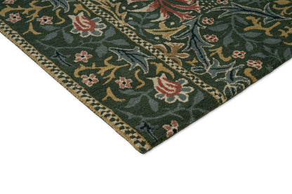 Vloerkleed Morris & Co Walthamstow Forest/Teal 130707 – detailfoto