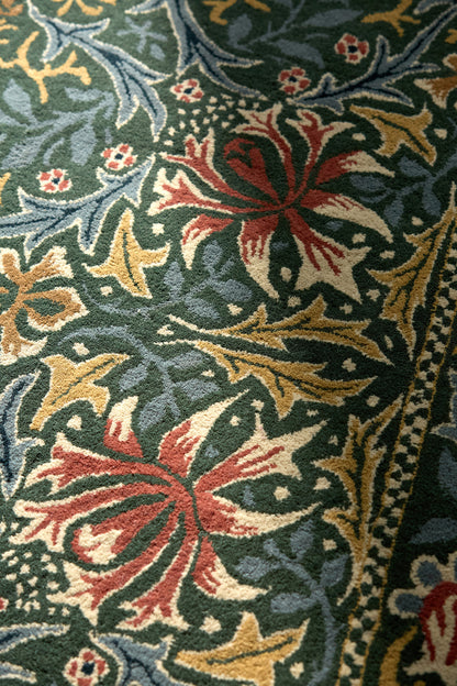 Vloerkleed Morris & Co Walthamstow Forest/Teal 130707 – sfeerfoto
