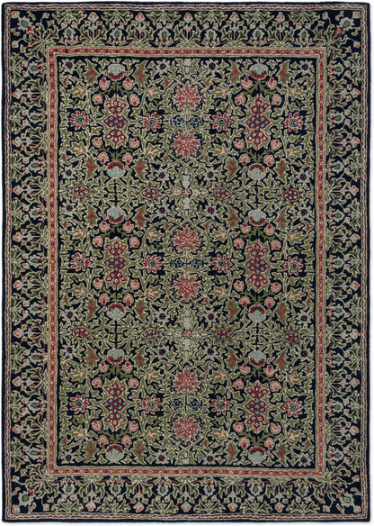 Vloerkleed Morris & Co Wilton Weave Indigo 130808 – bovenaanzicht