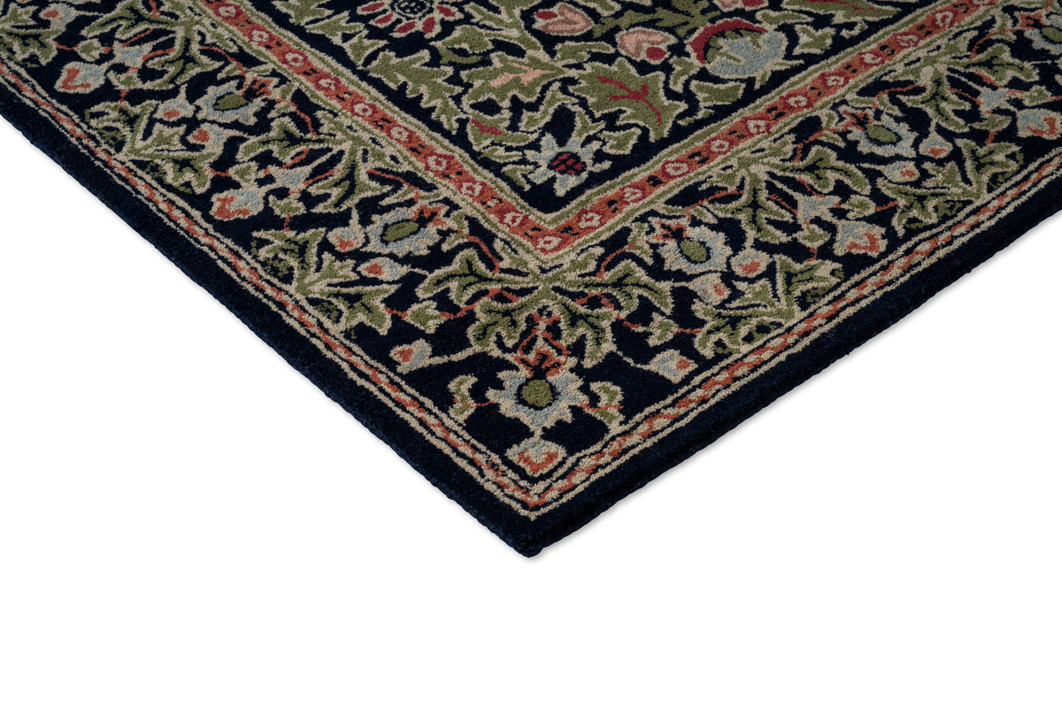 Vloerkleed Morris & Co Wilton Weave Indigo 130808 – detailfoto