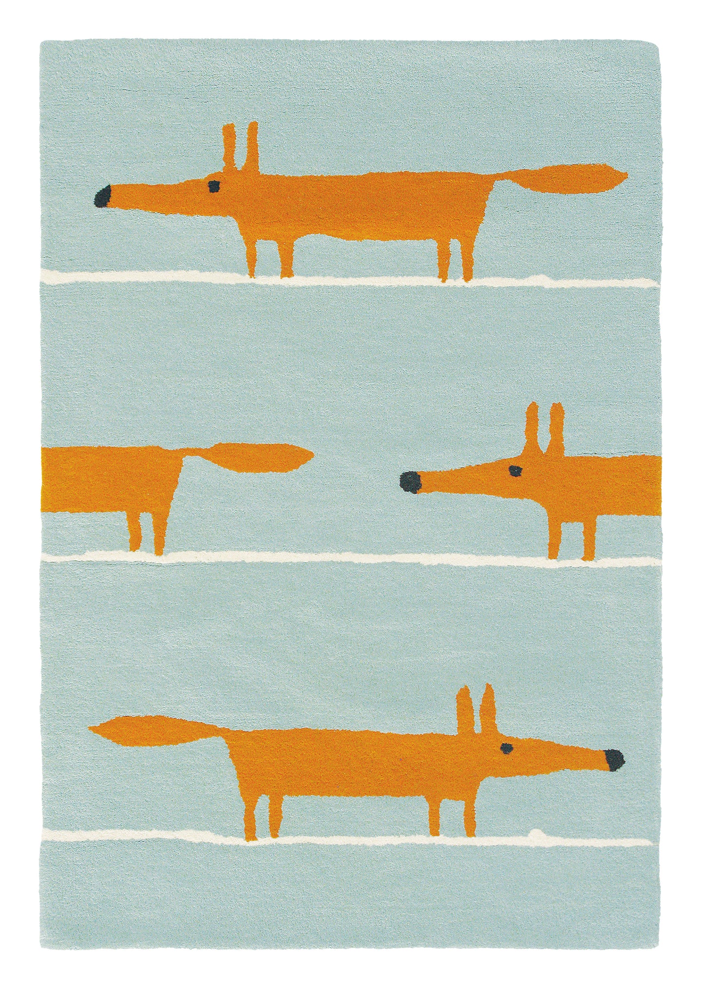 Laagpolig vloerkleed Scion Mr Fox Aqua 25308