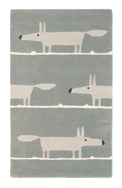 Laagpolig vloerkleed Scion Mr Fox Silver 25304