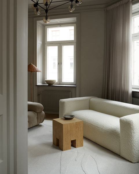 Vloerkleed Layered Nami Wool Rug Bone White