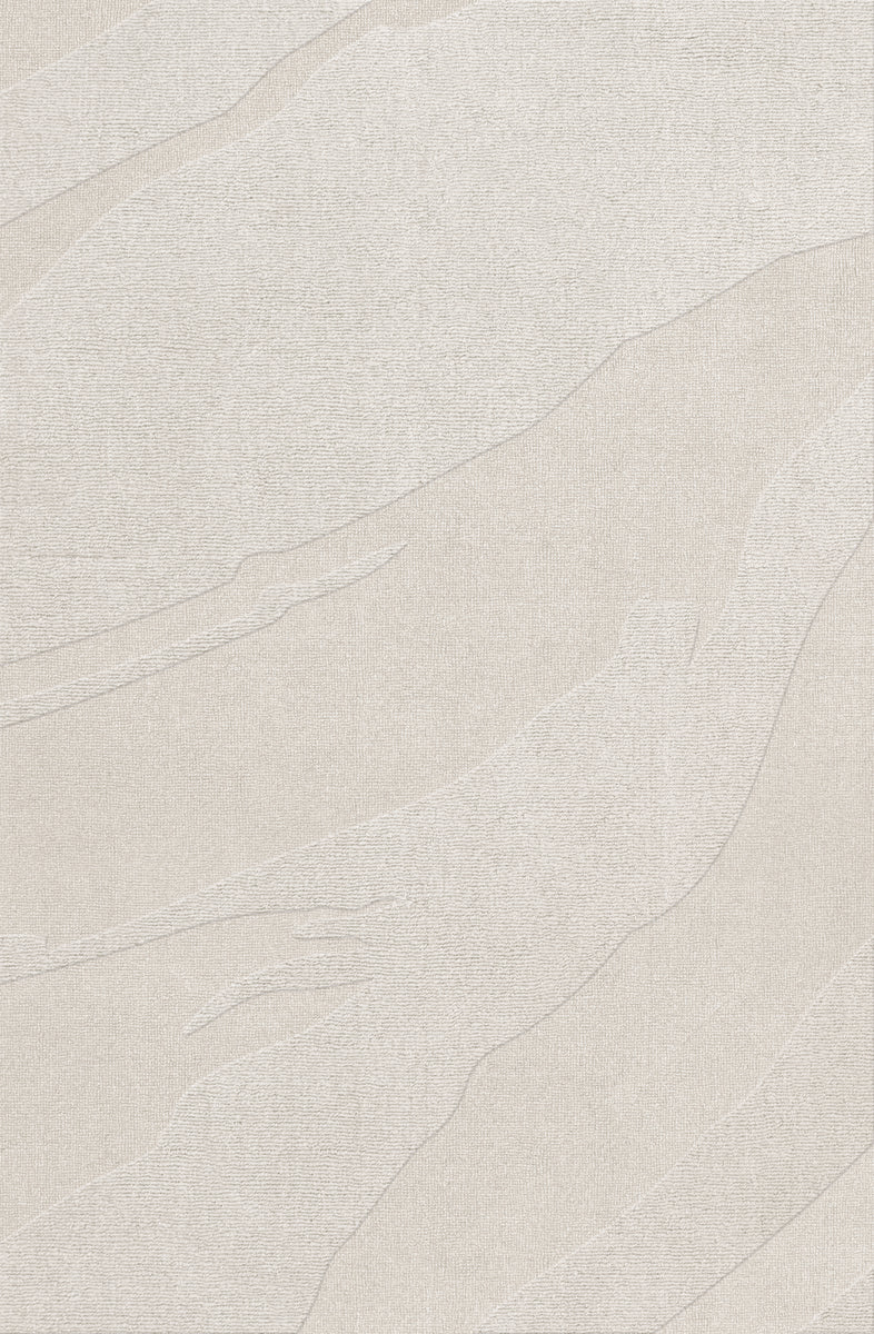 Vloerkleed Layered Nami Wool Rug Bone White