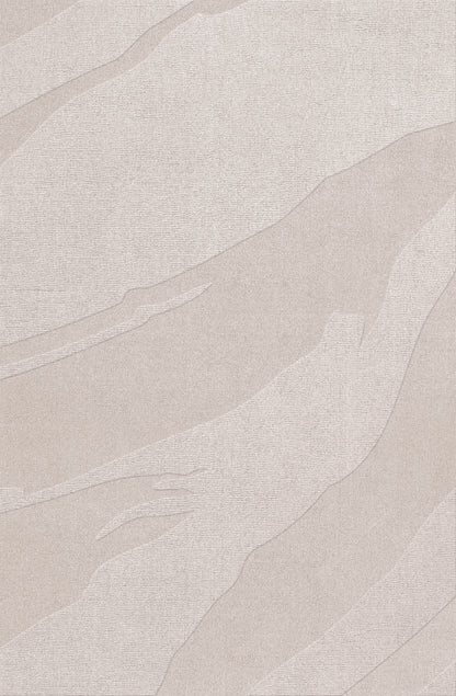 Vloerkleed Layered Nami Wool Rug Sand Melange