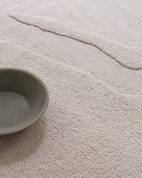 Vloerkleed Layered Nami Wool Rug Sand Melange