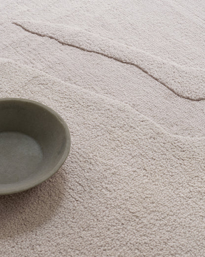 Vloerkleed Layered Nami Wool Rug Sand Melange
