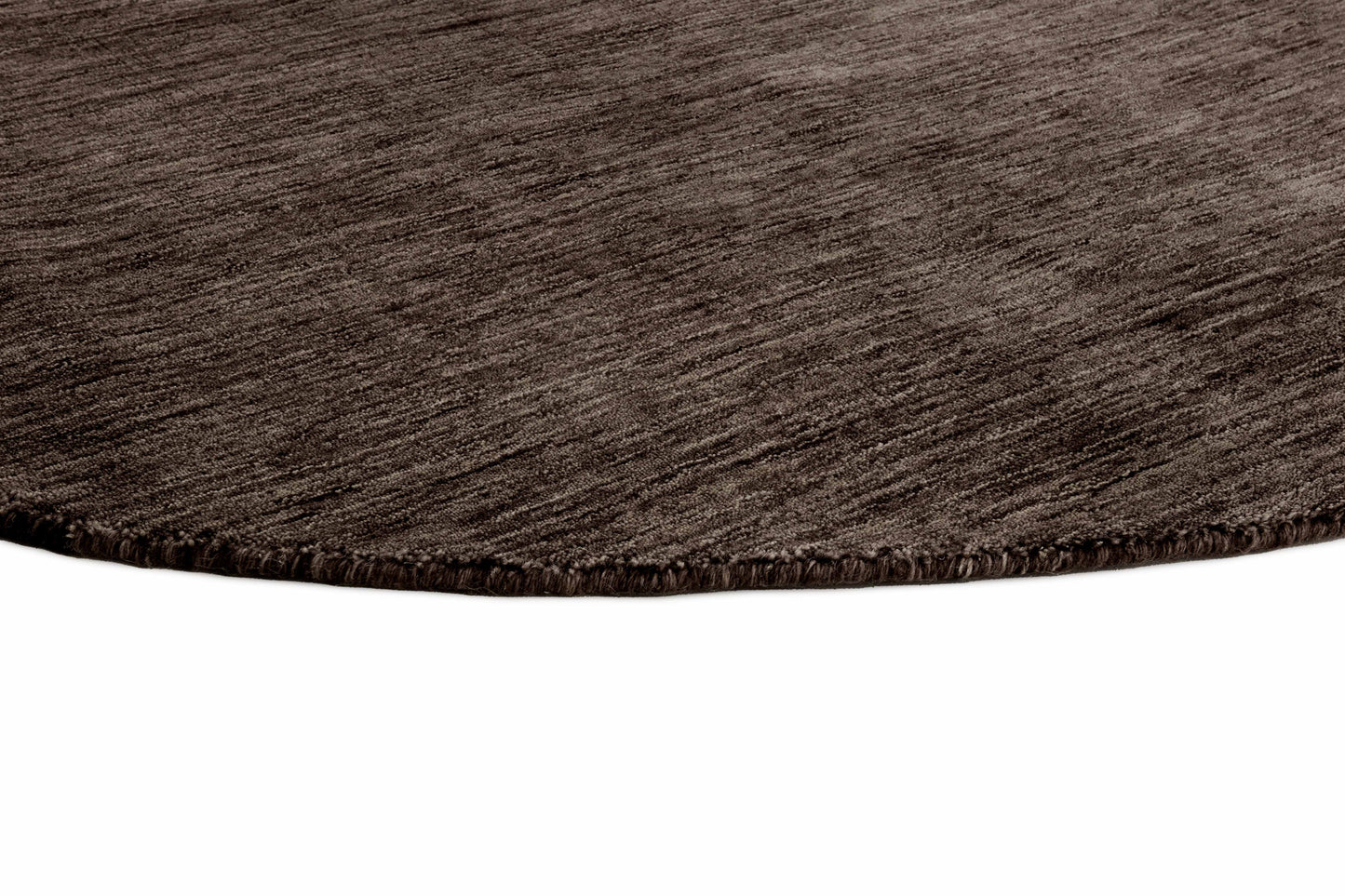 Vloerkleed MOMO Rugs Panorama Uni Rond Dark Brown