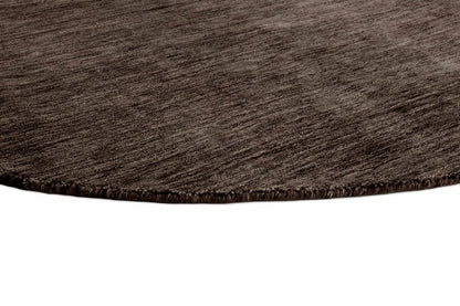 Vloerkleed MOMO Rugs Panorama Uni Rond Dark Brown