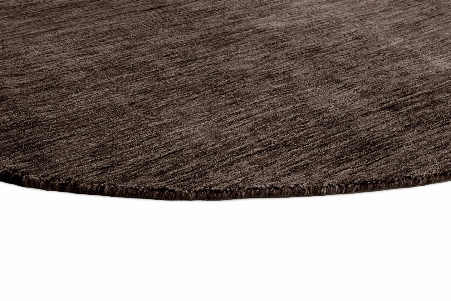 Vloerkleed MOMO Rugs Panorama Uni Rond Dark Brown