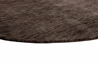 Vloerkleed MOMO Rugs Panorama Uni Rond Dark Brown
