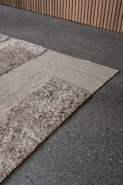 Vloerkleed Layered Punja Bricks Wool Rug Sand Melange