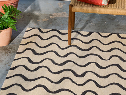 Laagpolig vloerkleed van Scion | Ribbon Charcoal