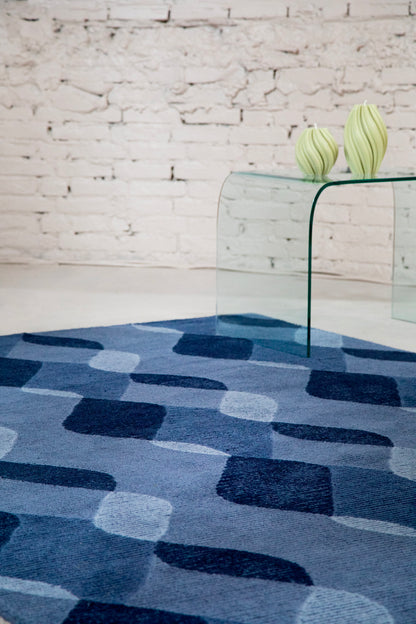 Vloerkleed Brink en Campman Riff Water Blue 098208
