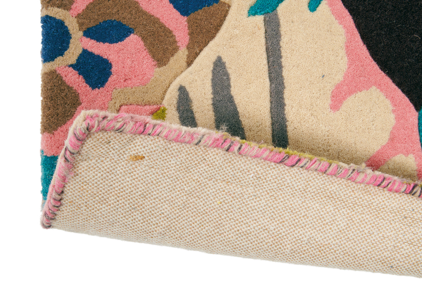 Laagpolig vloerkleed Sanderson Rose & Peony Cerise 45005