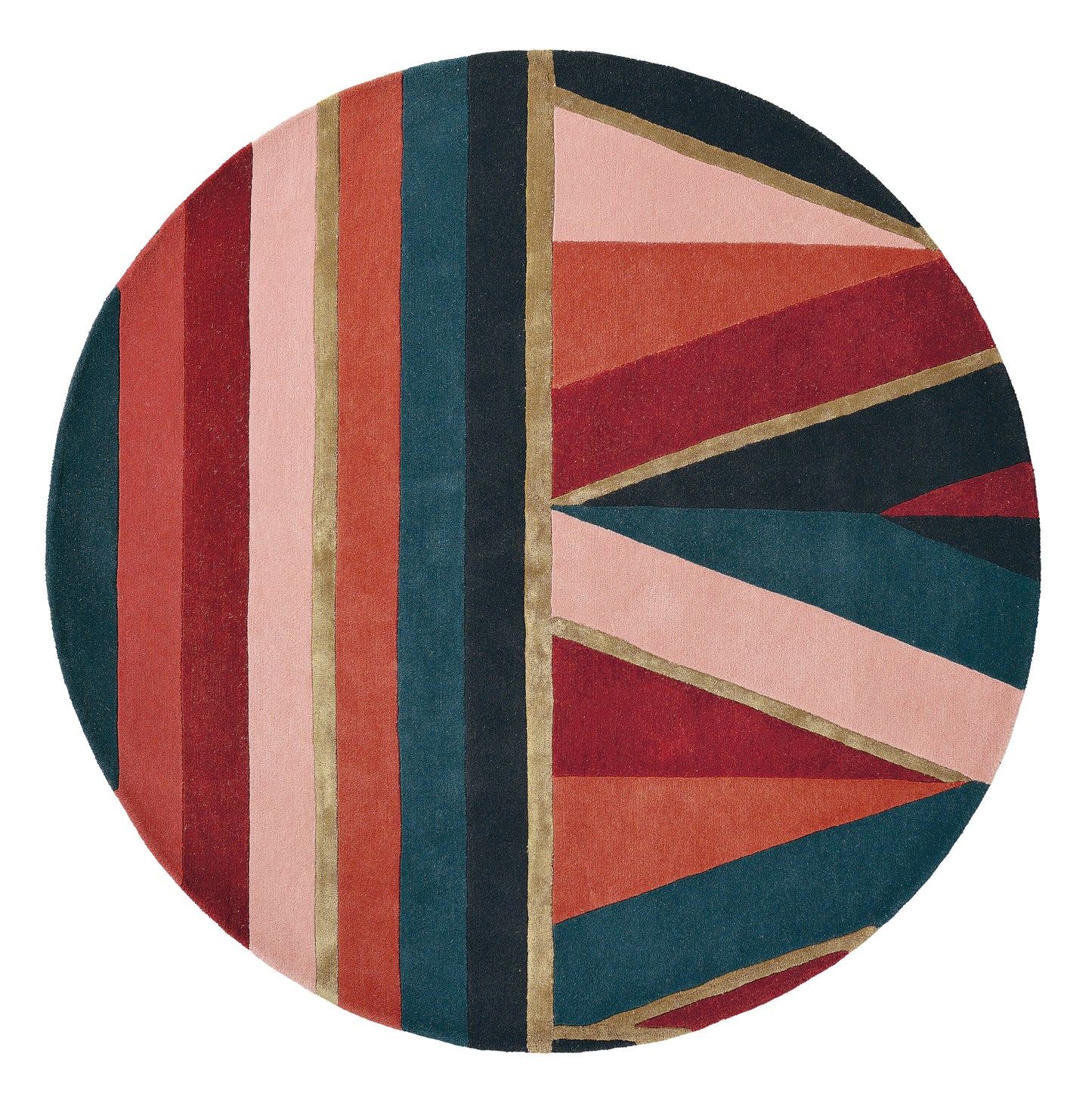 Laagpolig vloerkleed Ted Baker Sahara Burgundy Rond 056105