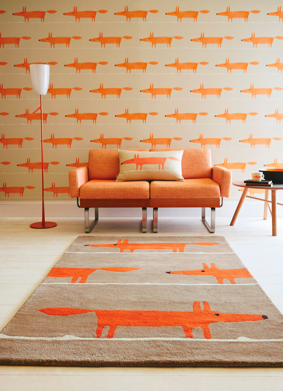 Vloerkleed Scion Mr Fox Cinnamon 025303 – sfeerfoto