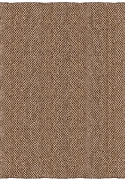 Vloerkleed Layered Basket Weave Sisal Rug - Brown