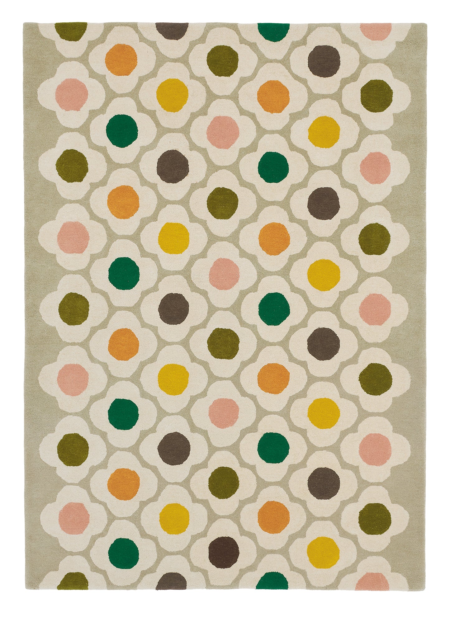 Laagpolig vloerkleed Orla Kiely Spot Flower Multi 60404