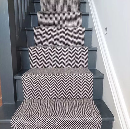 Traploper Hartley Tissier Herringbone Ivory & Black