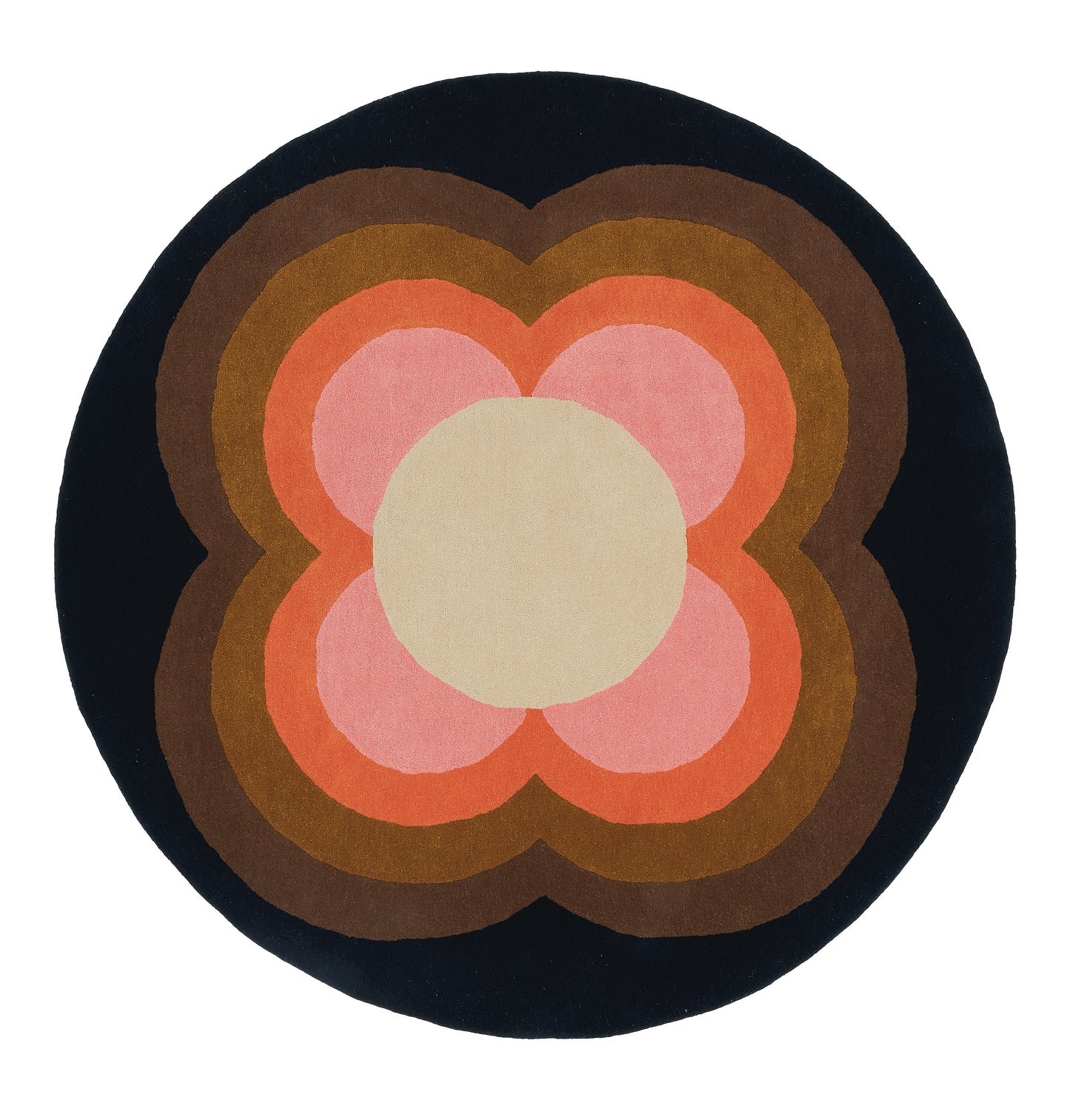 Rond vloerkleed Orla Kiely Sunflow Pink 60005