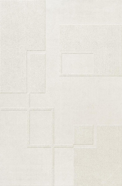 Vloerkleed Layered Swedish Grace Wool Rug Bone White
