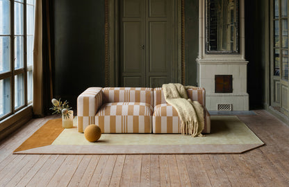 Vloerkleed Layered Teklan Box Wool Rug Yellows