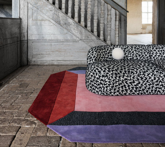 Vloerkleed Layered Teklan Crystal Spectrum Wool Rug