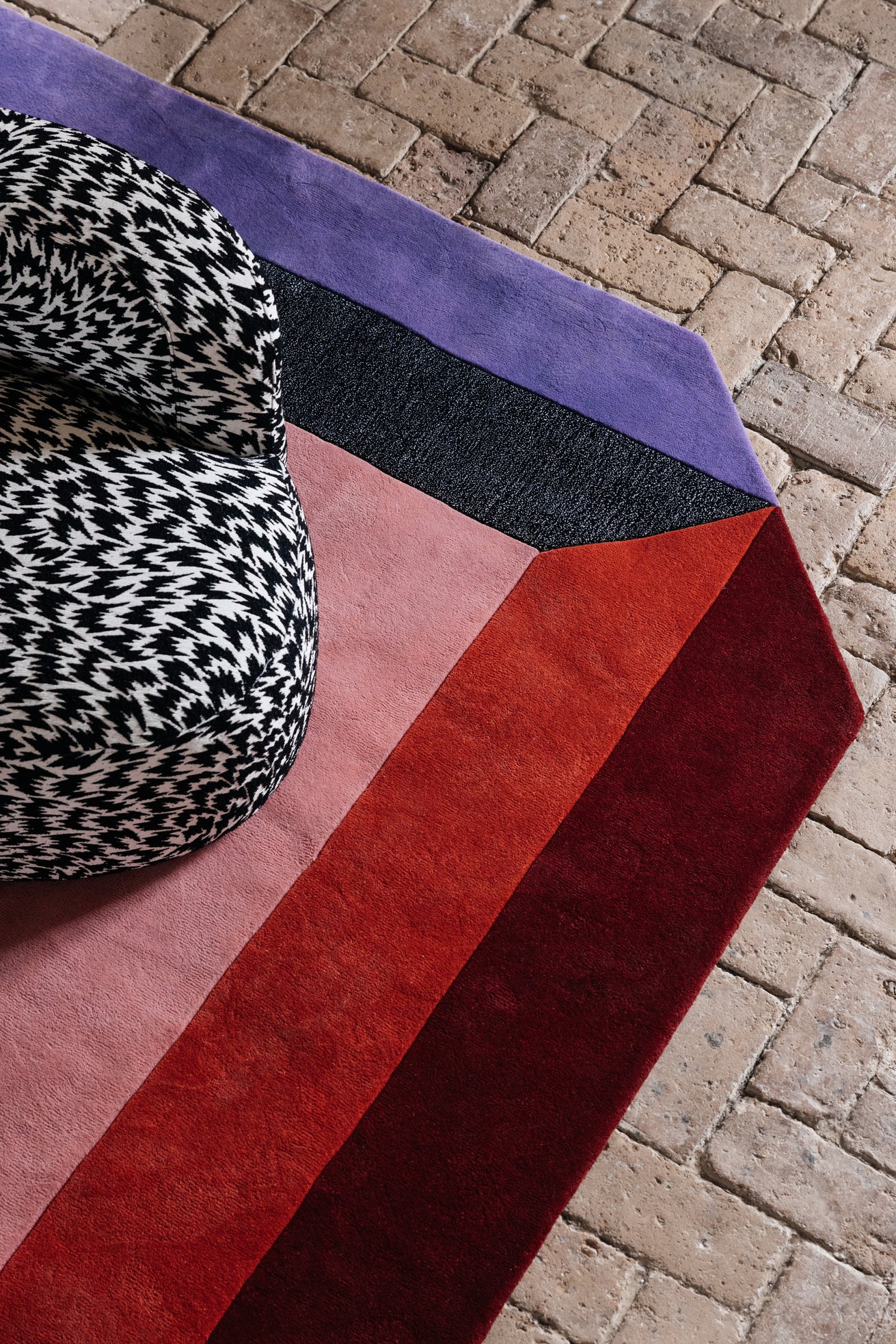 Vloerkleed Layered Teklan Crystal Spectrum Wool Rug